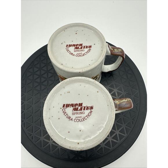 2 Vintage 1970s Lunch Mates Spring Cultura Collection Coffee Mug Floral, Japan - Picture 5 of 5